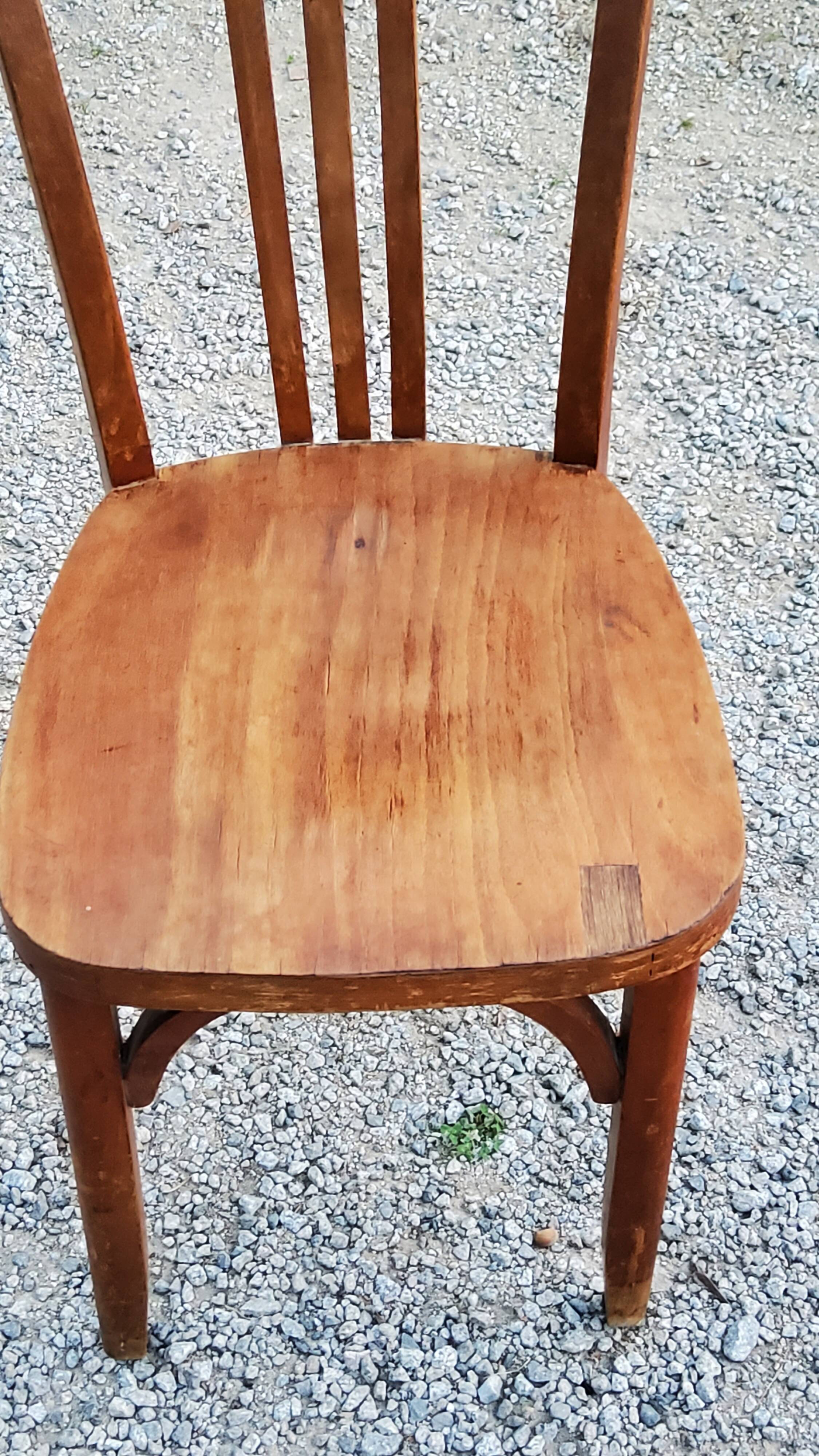 Set of 5 Stella Thonet bistro chairs from the 1950s