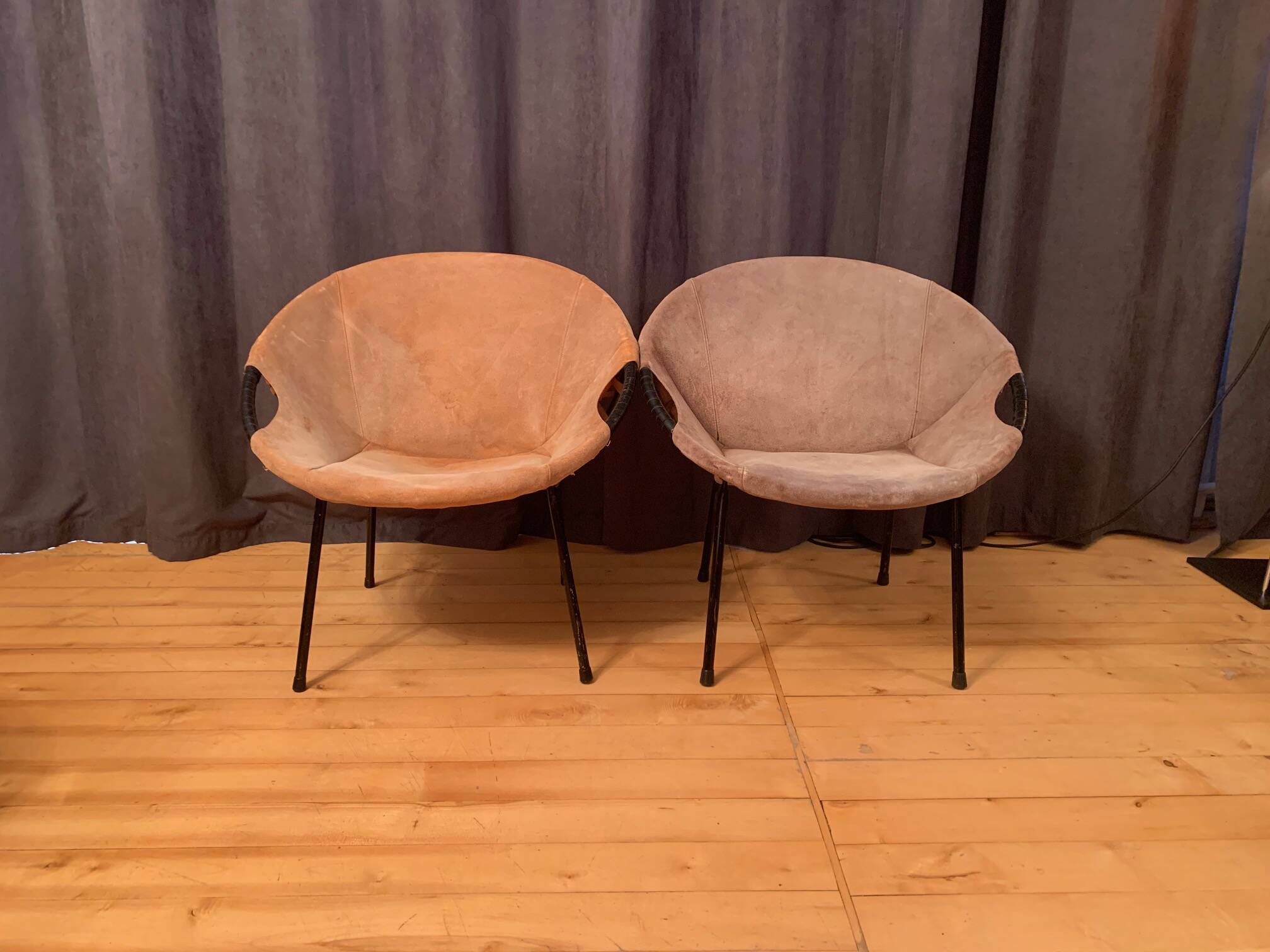 Pair of armchairs designed by Lusch Erzeugnis, Lusch & Co, Germany, 1960s