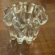Vintage pressed molded glass candlestick from Reims