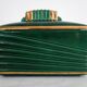 Art deco candy box in green porcelain Letalle, St Clément