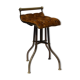 Victorian English brass piano cello music stool attributed to CH Hare