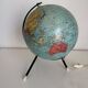 Vintage globe 1962 terrestrial world map glass tripod Taride - 28 cm
