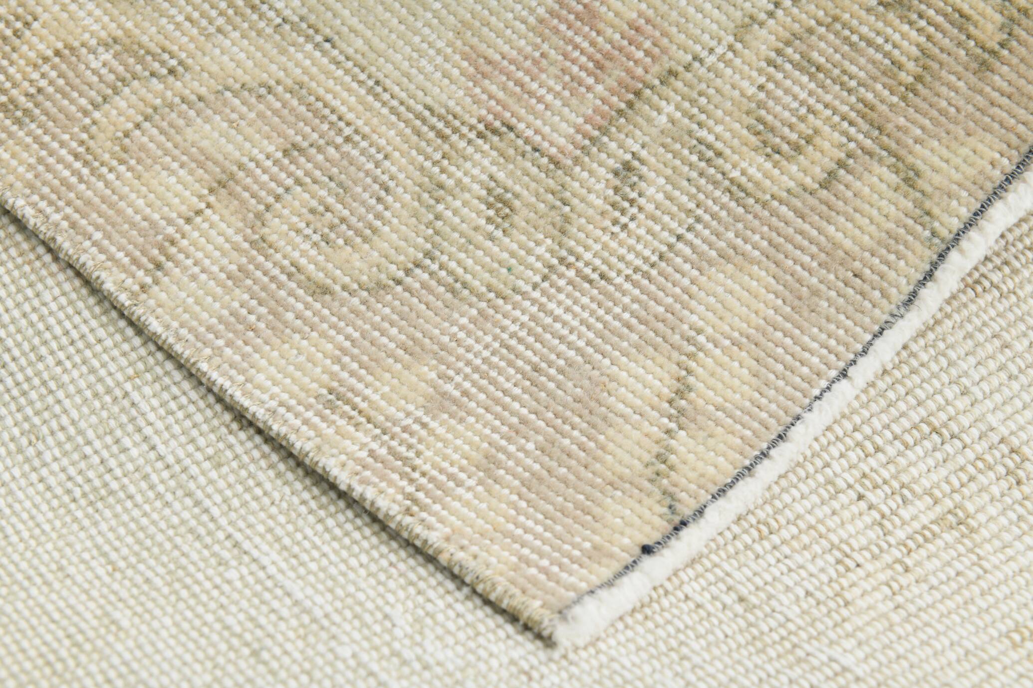 5x8 Green Cream Oriental Turkish Vintage Rug,  142x240Cm