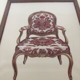 Pair of frames, tapestry
