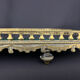 Large oval table centrepiece in bronze and mirror, Louis XVI style.