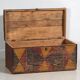 Antique hand-painted ethnic trunk (circa 1890) #30