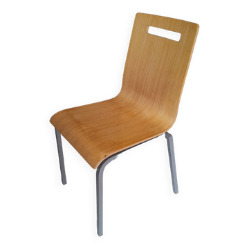 Chaise design mayer sitzmobel davos coque hêtre empilable