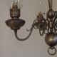 Flamish chandelier with 4 lights in hand-blown tin 5104