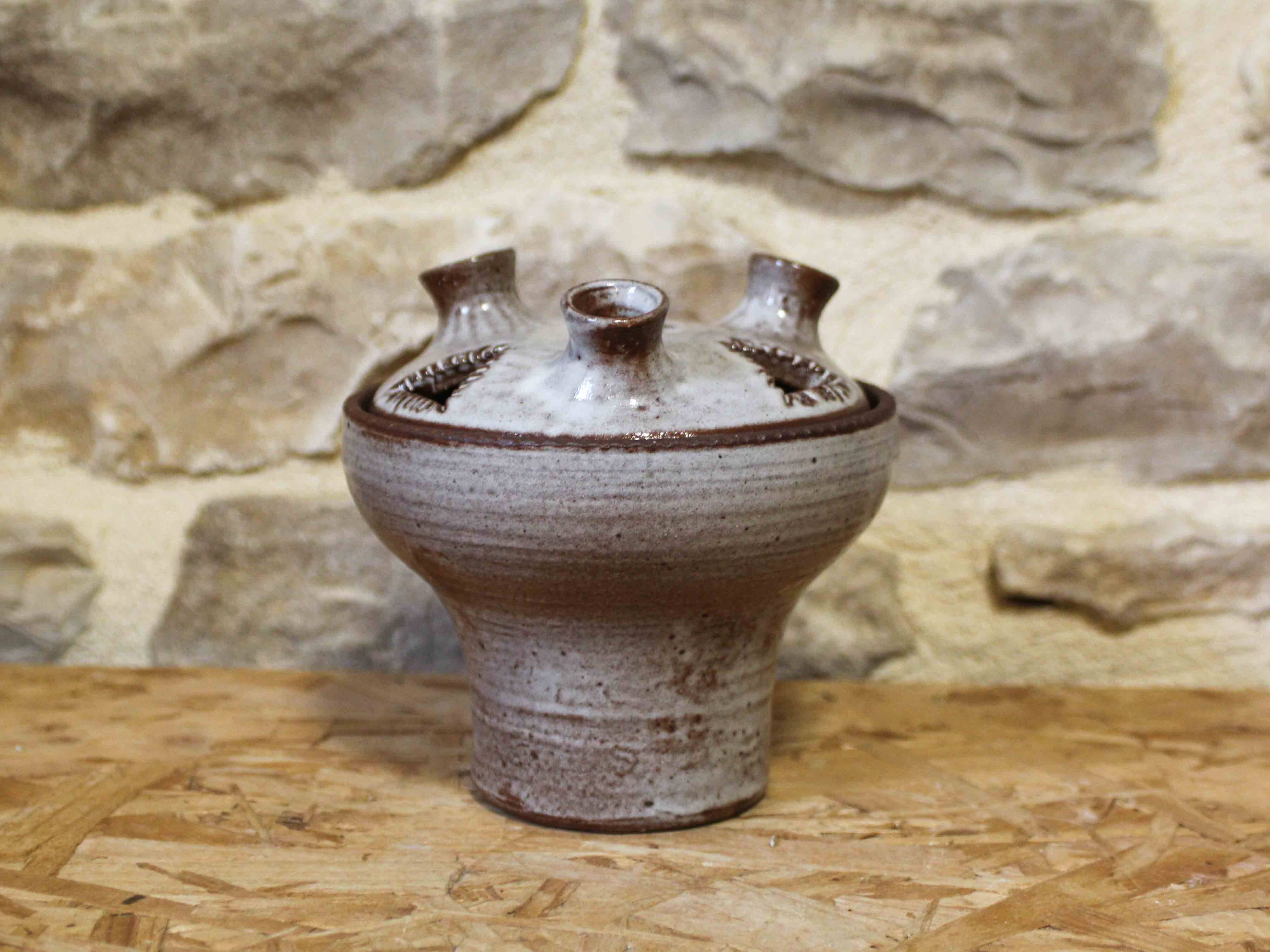 Ceramic flower pick Jeanne and Norbert Pierlot