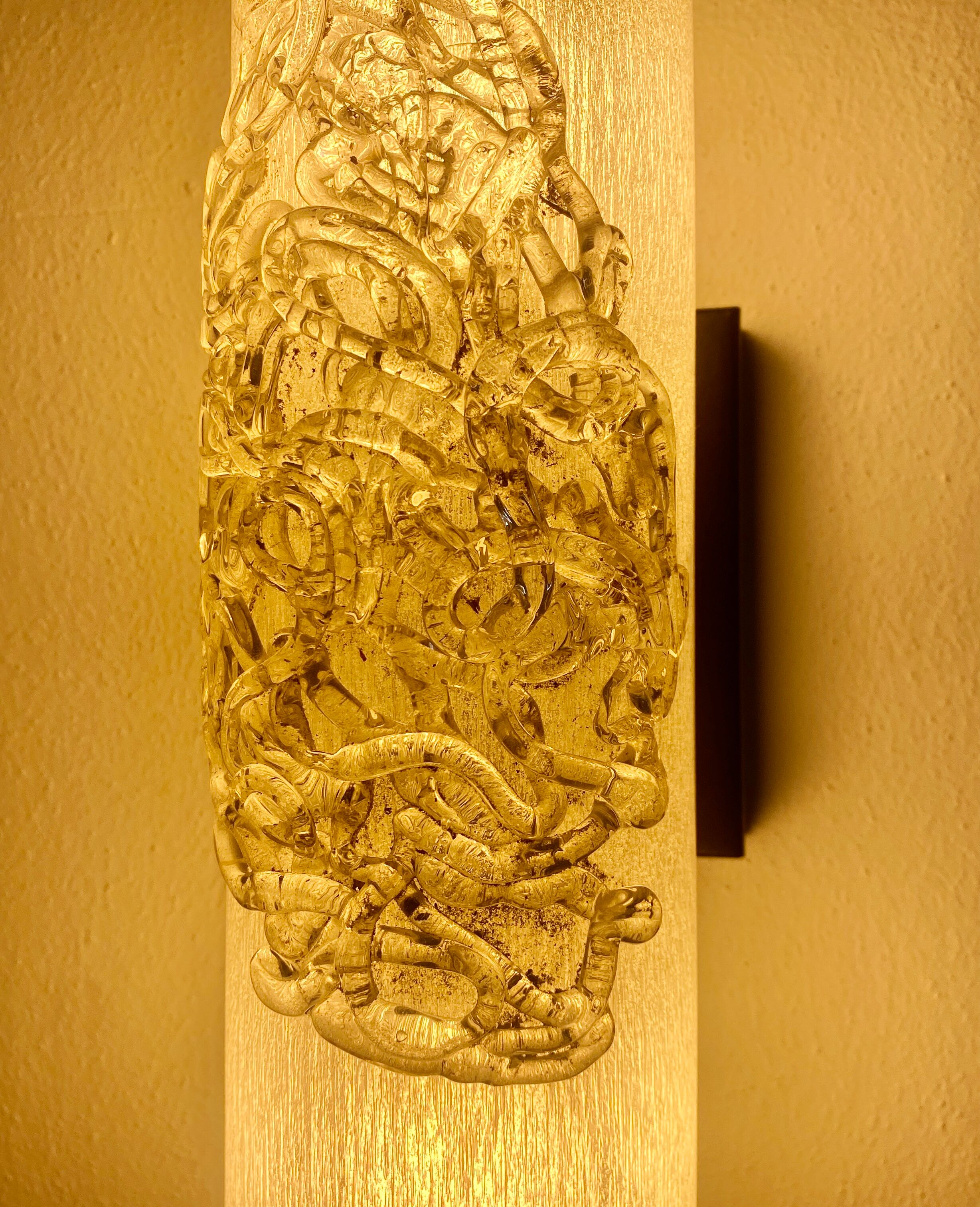 Cylindrical wall lamp from Murano 1960