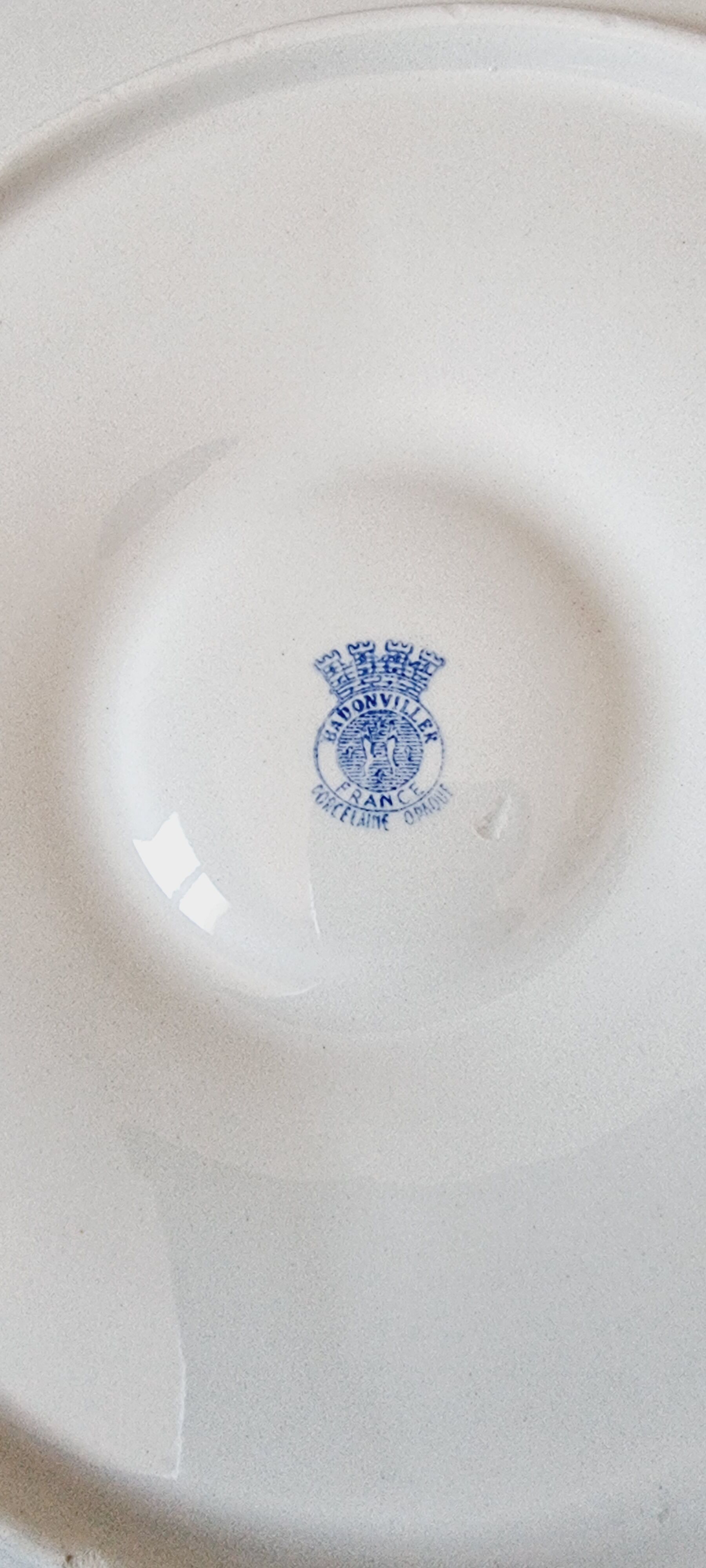 6 french porcelain oyster plates