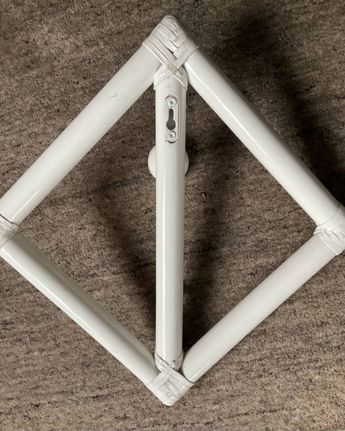 Pair of vintage rattan coat racks