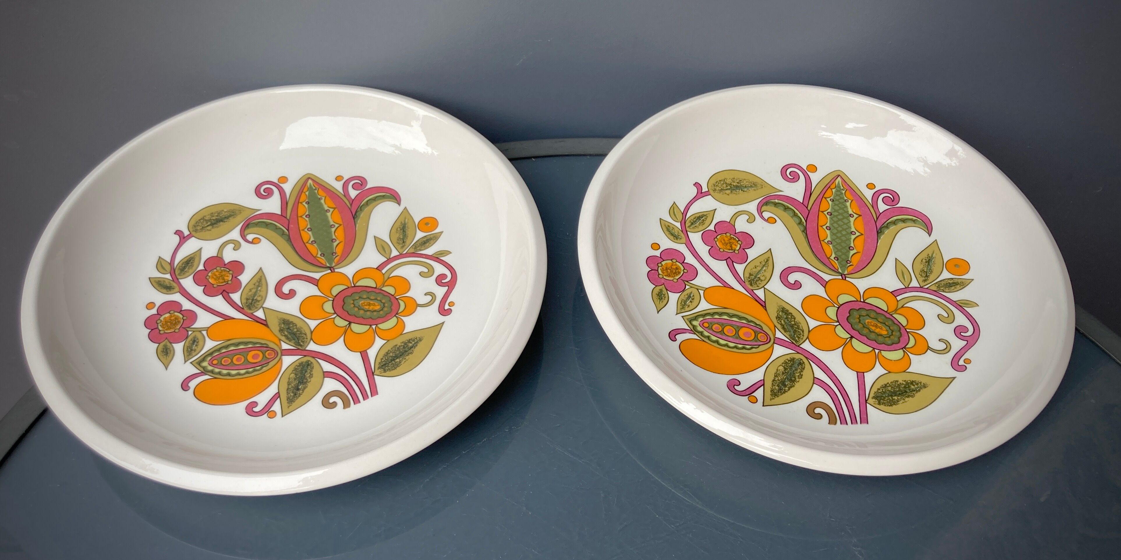 Two vintage plates Boch model Bali