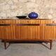 Teak and zebrano sideboard