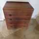 Art Deco chest of drawers with 4 drawers in oak, France 1930s-50s