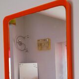 70s pop orange square mirror