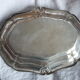 Silver metal bread basket dish