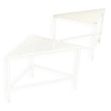 Pair of Mathieu Matégot tables 1950