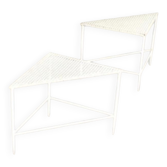 Pair of Mathieu Matégot tables 1950