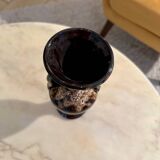 Vallauris Brown and Blue Vase in vintage ceramic