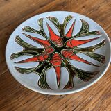 Glazed ceramic wall plate, 1960s