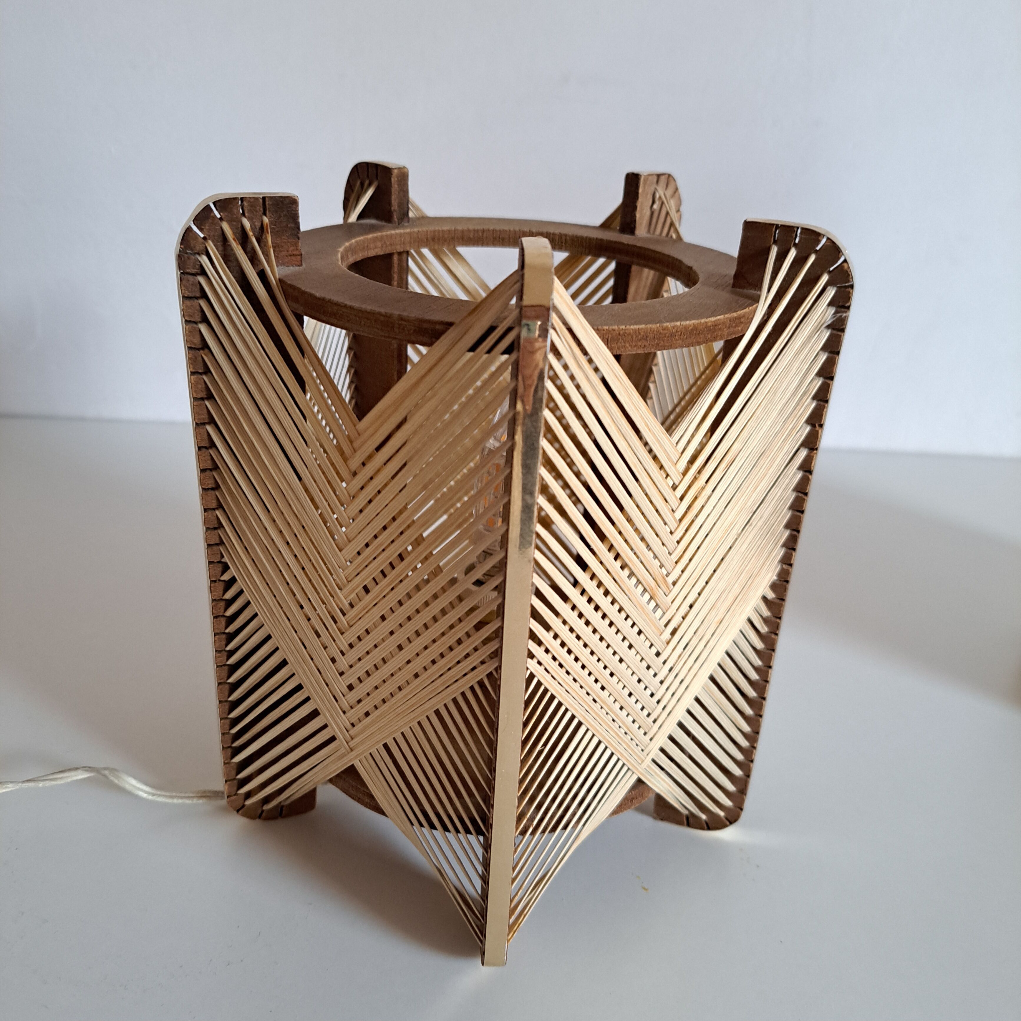 Pair vintage Scandinavian lamps