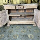 Louis Philippe low buffet in restored walnut 19th