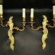 Pair of wall lamps stamped Louis XV style