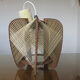 Pair of Scandinavian wire and wood 60s 70s suspensions