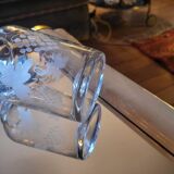 Engraved glass carafe – 1950s-60s