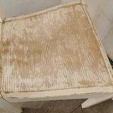 Set of 6 mismatched white chairs