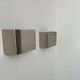 Pair of vintage wall lights, brushed metal, France 1970