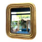 Antique mirror 42.5/36.5cm Louis-Philippe gilded with gold leaf, mercury