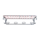Minimalist wall coat rack in string design in black and red