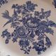 Assiettes plates anglaises Ridgway 'Windsor' bleu & blanc