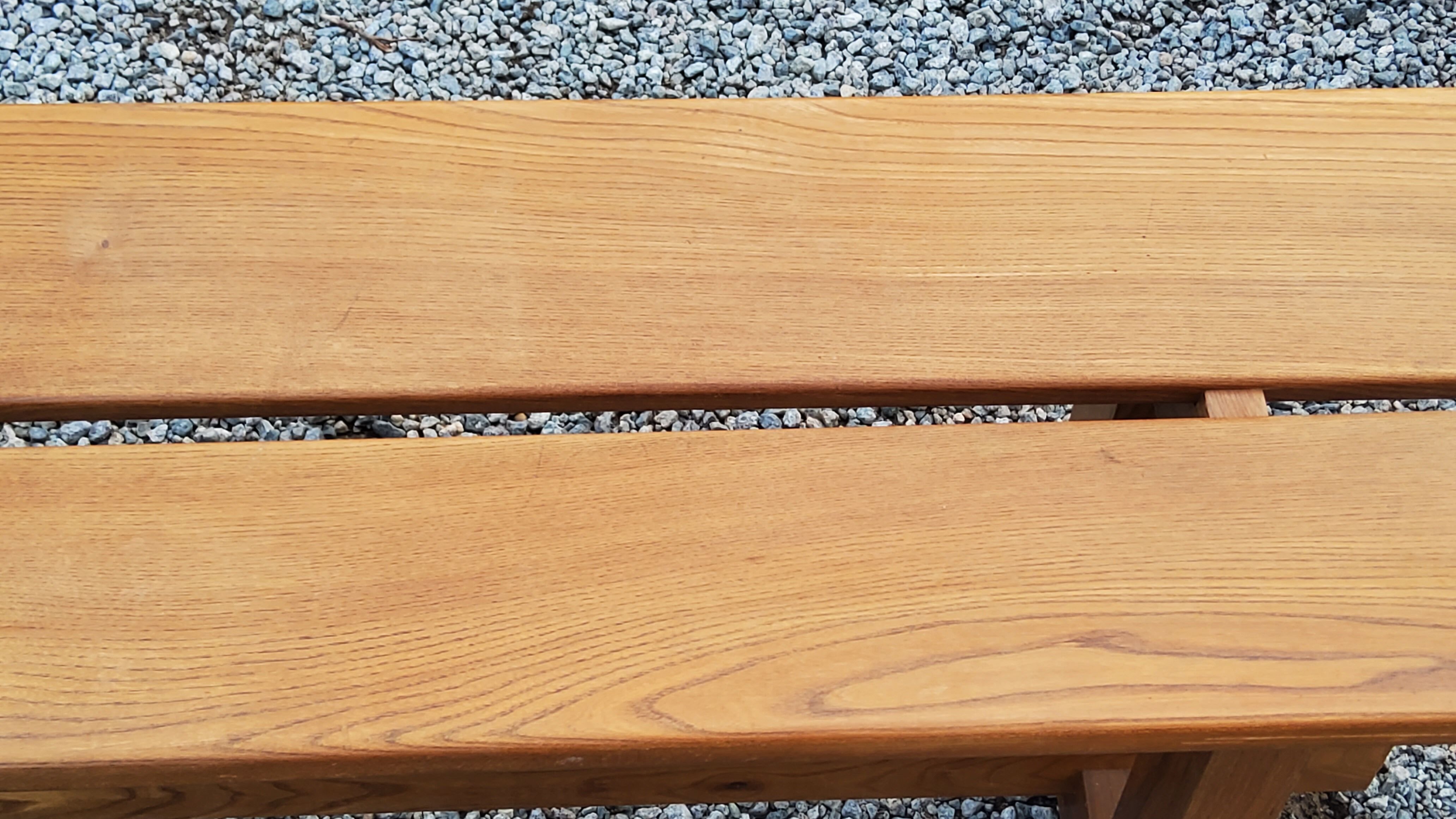 Solid elm bench from the 70s