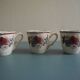 set of 6 Sarreguemines Agreste art table antique french cups plates