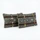 Set of 2 vintage kilim cushion covers 38x61 cm