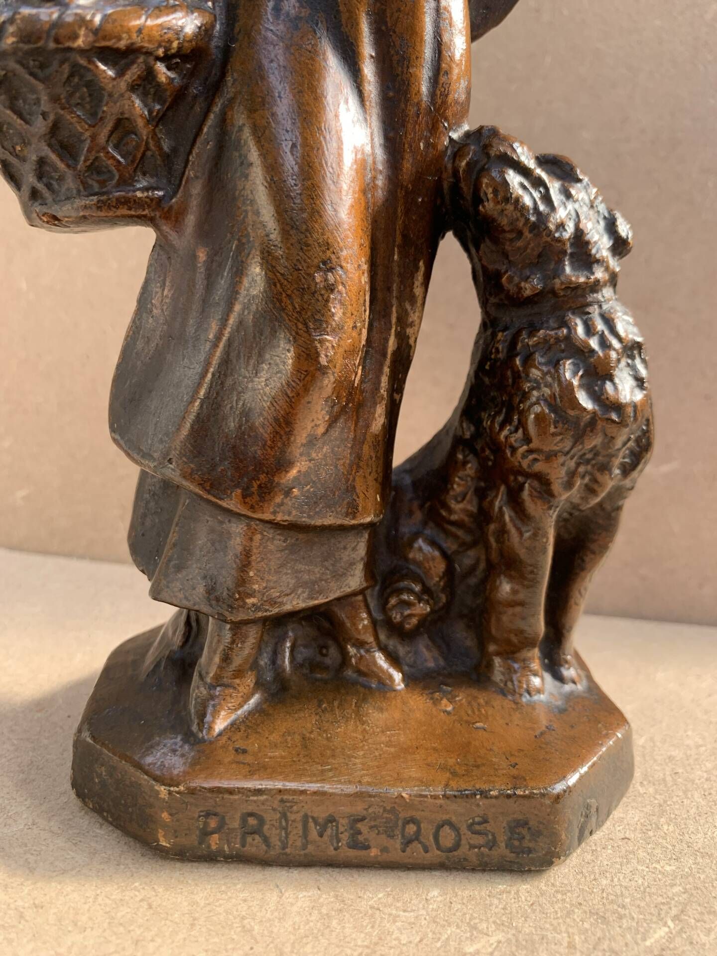 Statuette plâtre Art Nouveau