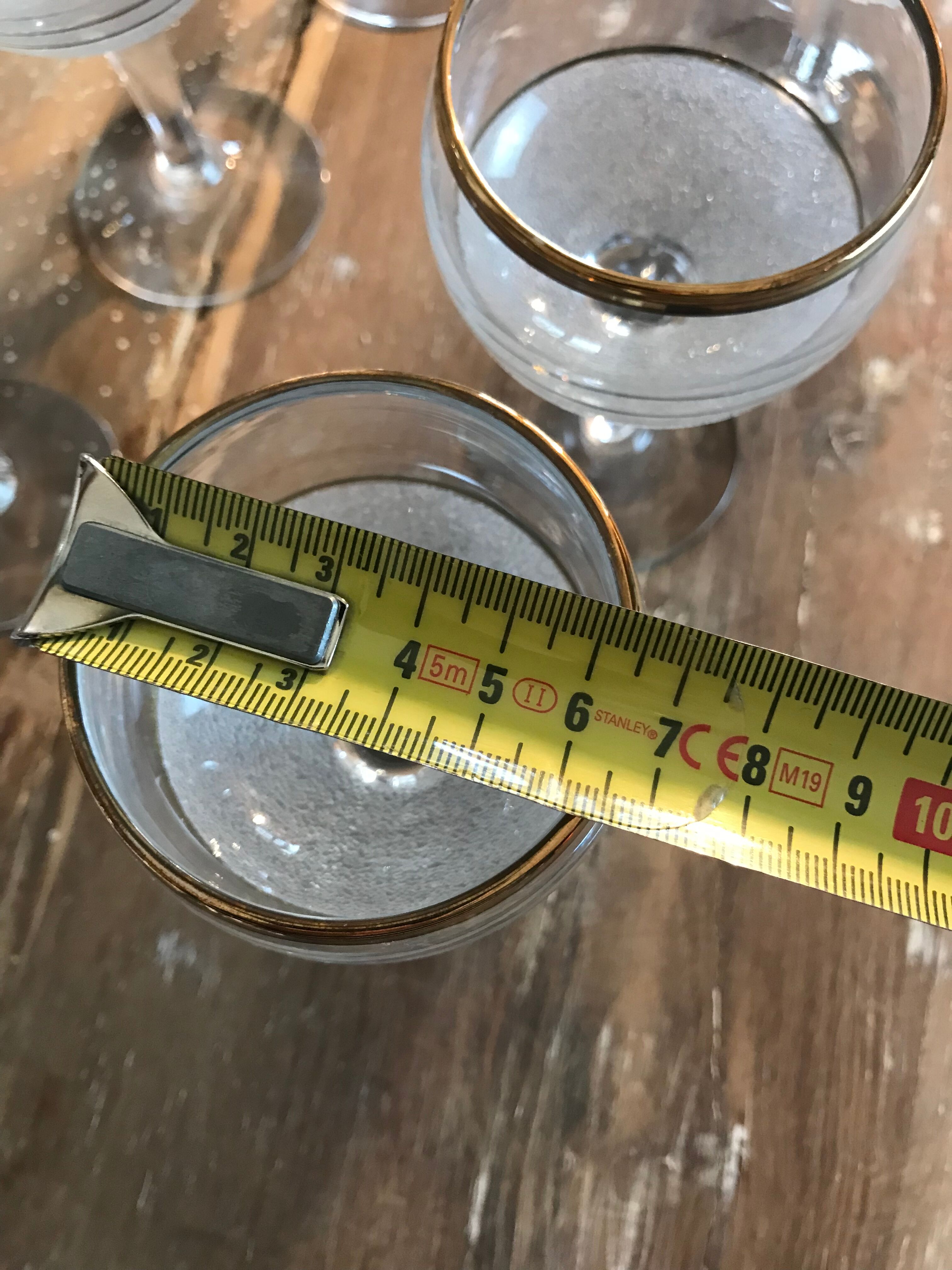 6 glasses balloon bistrot 40/50s