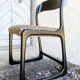 Set of four Baumann Bémole chairs "sled"