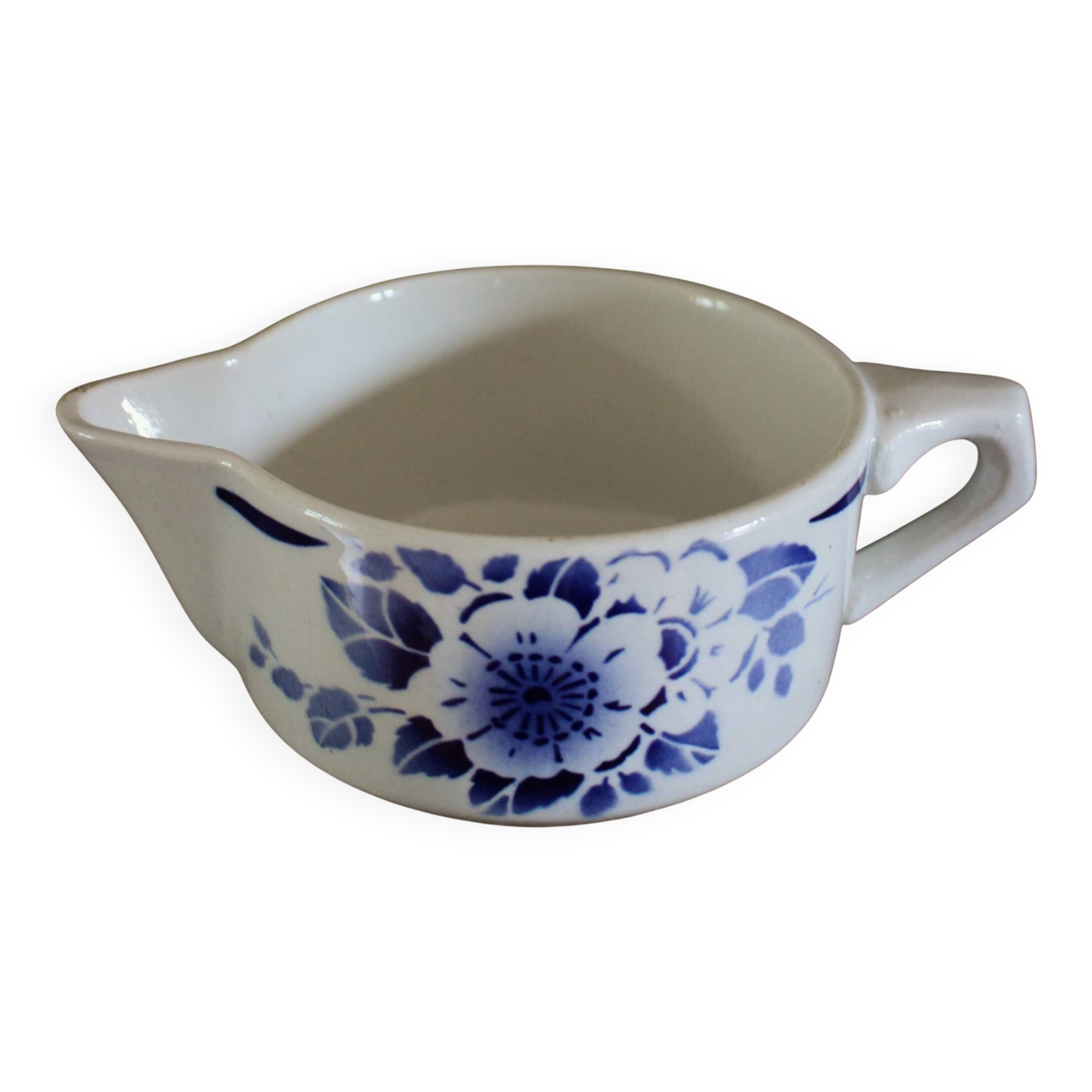 Blue Flower Sauce Boat Saint Amand Art Deco