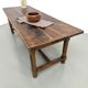 Authentic French farmhouse table from 1890 in solid oak with two drawers.