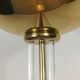 Lampadaire de parquet design en laiton doré et plexiglass