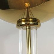 Lampadaire de parquet design en laiton doré et plexiglass