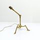 Articulated tripod lamp base in brass, Arts & Crafts style, in the manner of.