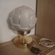 Cubical opaline rose Art Deco lamp on a stem