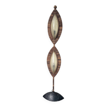 Bronze and rope floor lamp 1970