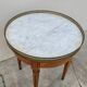 Antique Louis xvi style white marble hot water bottle coffee table