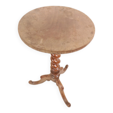 Wine table with twisted column and tripod – 19th century